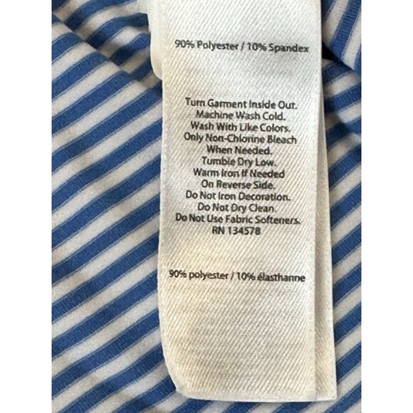 Vineyard Vines Men’s Polo Shirt XXL Blue White Stripe Performance Stretch Whale - Picture 13 of 15